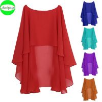 【Miki Xinyuan】ชีฟอง Cape Bolero ผู้หญิง Femme Mariage Chalas Mujer งานแต่งงานตอนเย็นเจ้าสาว JacketAccessories Peleryna เสื้อคลุม Boda Shawl