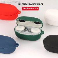 Silicone Earphone Case Sleeve For JBL ENDURANCE RACE Soft Wireless Bluetooth Headphone Charging Box Protective Cover With Hook