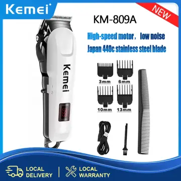 Kemei KM 809A Professional Rechargeable Electric Haircut Machine LCD  Display Hair Clipper Tool, kemei