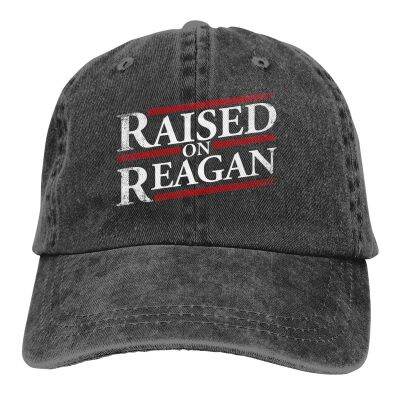 Raised On Reagan 80S Nostalgia Baseball Cap cowboy hat Peaked cap Cowboy Bebop Hats Men and women hats