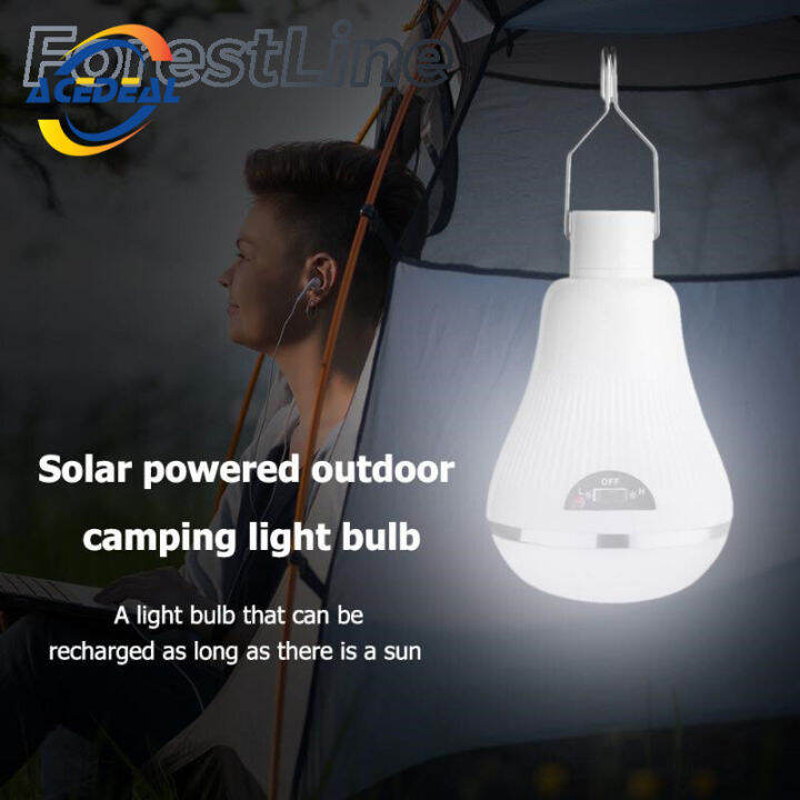 AceDealForestLine 3W Solar Charging LED Emergency Household Bulb Night