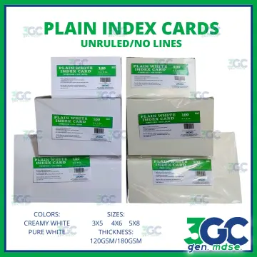 Printable 4x6 Index Cards, Printable Lined Index Cards, Unruled