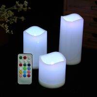 3X Electronic Candle Remote Control Multi Color LED Tea Light 3AAA Frameless Night Lamp Xmas Wedding Party Decors 4H 8H Timing