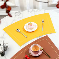 Double Sided Color Leather Table Mats Western Placemats Waterproof Insulation Creative Household