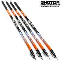 ETXGHOTDA Telescopic Rock Fishing Rod 100% Carbon Fiber Fishing Pole 2.7/3.6/4.5/5.4/6.3M