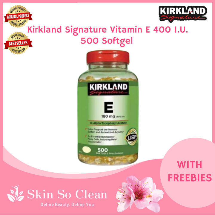 ! SKIN SO CLEAN Kirkland Signature Vitamin E 400 I.U. 500 Softgel