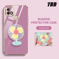 YBD เคสโทรศัพท์แบบเรียบหรูสำหรับ ขายึดพัดหลากสีสเตอริโอ Infinix Hot 8 Pro X650 X650C คสกันกระแทกกล้องคลุมทั้งหมด