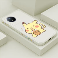 พร้อมเคสโทรศัพท์สำหรับ Vivo Y02A Y02T น่ารักการ์ตูนโทรศัพท์ดีไซน์เคสโทรศัพท์ขอบสี่เหลี่ยมของเหลวปลอกซิลิโคนคลุมทั้งหมดกรณีกล้อง