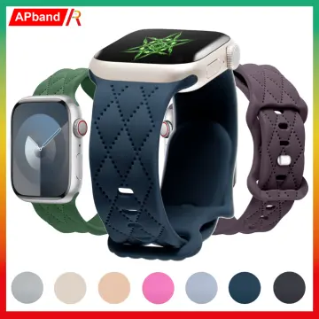 Apband Sport Strap for Apple Watch Ultra 2/Ultra 49mm 45mm 41mm 44mm 40mm 42mm 38mm Women Men iWatch Silicone Band for Apple Watch Series 9 8 7 6 5