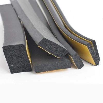 Rubber Self Adhesive Sponge Seal Strip Width10-30mm Thick 2-20mm Single Sided Adhesive EVA Black Hardware Window and Door Tape Adhesives  Tape
