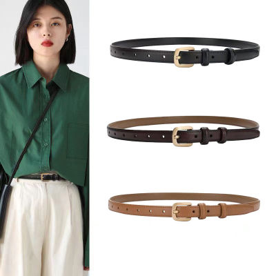 Fashion Versatile Premium Fine Belt Womens Alloy Needle Button Casual Style Light Luxury Belt Coat Skirt Decorative Pant Belt  G4VI