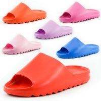 Men And Women Couple Thicken Summer Slippers 2022 New Female Solid Color Home Indoor Shoes Serrated Edge Breathable Flip Flops