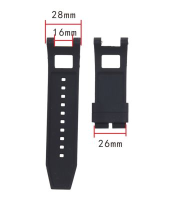 ♘ Comfortable Silicone Watch Strap Replacement Bracelet For Invicta Subaqua Noma III 50mm Watchband Waterproof Belt 28mm Black