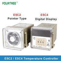 【LZ】❖♗  1 pçs controlador de temperatura termostato inteligente e5c2 e5c4 display digital   tipo ponteiro 220v 0 399 999 rail/0 rail rail trilho de guia