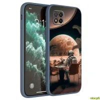 STAC เคสสำหรับ Xiaomi น่ารักลาย C3 Poco เคสคลุมซิลิโคนนุ่มขอบตรงลาย Astronaut04