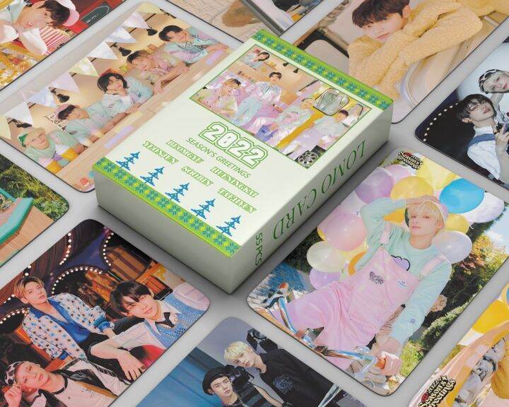 การ์ดโลโม่-โฟโต้การ์ด-แบบ-2-ด้าน-54-ใบ-กล่อง-8-7-5-7cm-อัลบั้ม-txt-chaotic-wonderland-2022-seasons-greeting-the-chaos-chapter-freeze-fight-or-escape-โลโม่การ์ด-lomo-card