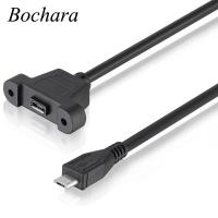 ไมโคร Usb Bochara 2.0สายพ่วงตัวผู้กับตัวเมีย M/f หุ้มฉนวนด้วยแผงสกรูยึด30ซม. 50ซม.