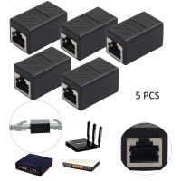 5Pcs RJ45 Connector Network Extender Ethernet RJ45 Extender Adapter Female To Female Network Connector Network LAN Coupler Cables