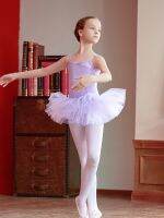 【hot】✓  Girls Cotton Tulle Tutu  Ballet Dress Practice Performance Leotards Training Gymnastics Suits Kids And Toddlers