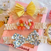3Pcs Baby Headbands For Girls Lace Flower Princess Elastic Kids Girl Hairband Headband Bows Infant Turban Baby Hair Accessories