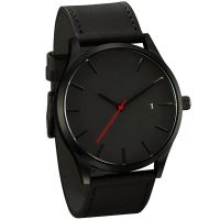 [Aishang watch industry]Minimalist Men 39; S Sports Watch Automatic Date Calendar Stainless Steel Case Leather Military Sports Watch 2020 Men 39; S Watch