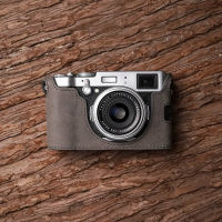 Mr.stone กล้องกรณีเคสกล้องบอดี้สูทสำหรับ Fujifilm X100F กล้องแฮนด์เมดหนังแท้