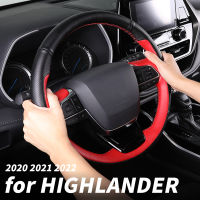 Steering Wheel Cover For Toyota Kluger Highlander XU70 Refit 2022 2021 2020 Car Accessories Hand-stitched Leather Grip Cover