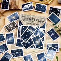 Galaxy Mystery Series Bronzing Stamp Stickers for Junk Journal DIY Scrapbooking Collage Album Creative Stationery Craft Sticker