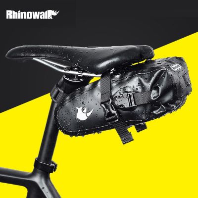 Rhinowalk 1.5L ถุงอานจักรยานขี่จักรยานกันน้ำเต็มรูปแบบกระเป๋าที่นั่งซ่อมแซมถนน MTB กระเป๋าเครื่องมือ Bisiklet Aksesuar ถุงปลายจักรยาน