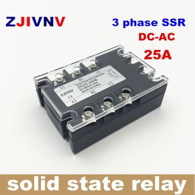 【☄New Arrival☄】 EUOUO SHOP คุณภาพสูง25a สามเฟส Solid State 3-32vdc ควบคุม Ac 90 ~ 480V 3เฟส Ssr Solid State Relay 12V 25amp Ssr 25da