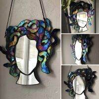 Stained Glass Medusa Mirror Colorful Hair Multi-Functional Indoor And Outdoor