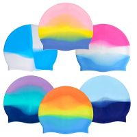 Silicone Swim Cap Adult Silicone Swim Cap for Unisex Kids High Elasticity Thick Swimming Pool Cap