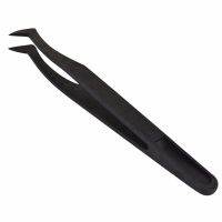 Free Shipping 6pcs Portable hand tool Black Straight Bend Anti-static Plastic Tweezer Heat Resistant Repair Tool