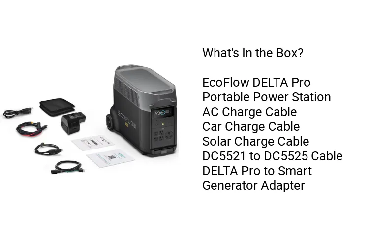 Ecoflow Delta Pro 3600Wh portable power station solar generator