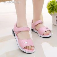 COD DSGRTYRTUTYIY ☎Girls sandals new soft-soled beach shoes Korean version big kids flat-soled student breathable princess sandals