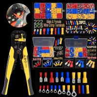 ✐❆ 258/236/122PCS Insulated Electrical Wire Crimp Connectors Spade Butt Ring Fork Ring Lugs Rolled Terminals Crimp Plier Tool kit