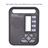 อินเตอร์คอมไร้สายสําหรับธุรกิจ 1 Mile Intercom System พร้อมวิทยุ Transcieve 4 Channel