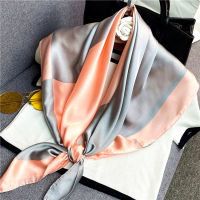 New fashion womens printed shawl silk scarf long scarf 90*90cm beach towel sunscreen shawls Muslim hijab scarves