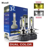 LED Mini Canbus Dual Color Car Headlight H4 H7 H1 H3 H8 H11 9006 120W 16000lm 6000K Car Styling Auto Headlamp Fog Light Bulbs Bulbs  LEDs  HIDs