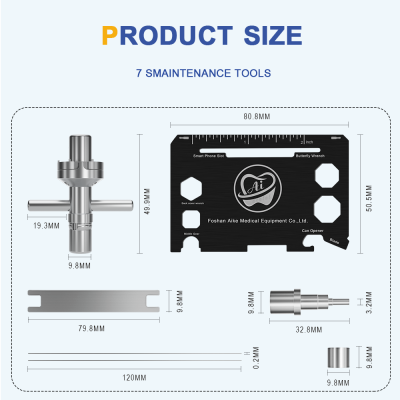 AI-CA-TOOL ทันตกรรมถอดเครื่องมือชุดซ่อมสำหรับ E-ประเภทความเร็วต่ำ Contra มุม AI ทันตกรรมยี่ห้อ Handpiece