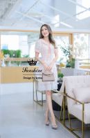 พร้อมส่ง S-2XL GANNIESHOP (12C) dress เดรส เดรสสั้น มินิเดรส เดรสสาวอวบ ชุดสาวอวบน่ารักๆ เดรสสีขาว เดรสลูกไม้ เดรสแขนพอง ใส่ไปทะเล ไปเที่ยว ไปงานแต่ง