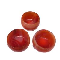 ชามหินอาเกตสีแดงขัด Carnelian คริสตัลชามสำหรับตกแต่ง