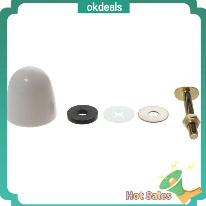 OKDEALS with Gasket Toilet Bolt Caps with Dome Copper Toilet Accessory