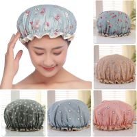 Women Hair Cap Hat Supplies Bathroom Double Layer Shower Waterproof Thick Cover Accessories