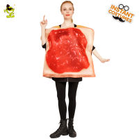 Halloween Party Uni Jam Toast Costumes Role Play Food Jumpsuit Outfits Cosplay Party Fancy Dress Up