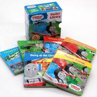 6 เล่ม/ชุดภาษาอังกฤษ BOARD หนังสือสำหรับเด็ก Thomas and Friends กระเป๋า Library หนังสือนิทานสำหรับเด็กหนังสือเด็กชุดการเรียนรู้ของขวัญ