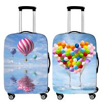 Air Balloon Print Thicken Luggage Cover Elastic Baggage Cover Suitable18 To 30 Inch Suitcase Case Dust Cover Travel Accessories