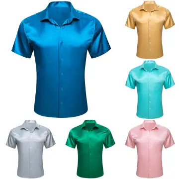 Mens Shirts Green Satin - Best Price in Singapore - Feb 2024