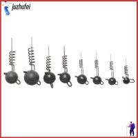 JUZHUFEI 5g 7g 10g 15g 20g 25g 30g 50g ทนทาน ใหม่ เหล็กกล้าคาร์บอนสูง Jig Head Sinkers เฟล็กซ์เฮด สกรูยึดตะกั่ว ล่อหนอนอ่อนไพค์