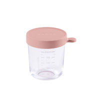 BEABA กระปุกแก้วเก็บอาหาร 250 ml Glass Portion - Vintage Pink